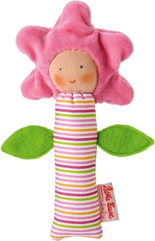 Käthe Kruse peluche fleur 19 cm rose