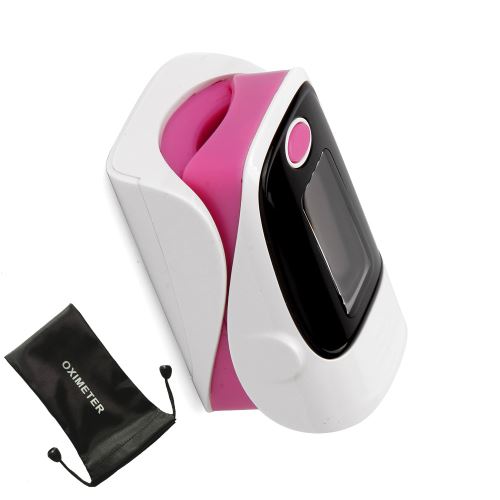 Oxymètre de pouls OLED, mesureur de SpO2 et fréquence cardiaque pour adulte enfant Rose
