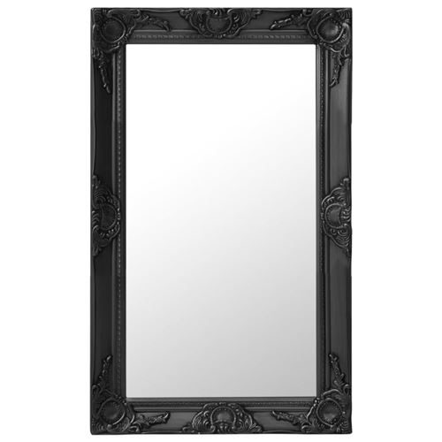 VidaXL Miroir mural style baroque 50x80 cm Noir