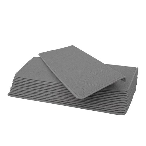 Lot de 15 tapis pour marches d'escalier MENDLER HWC-G49 65x25cm rectangulaire gris