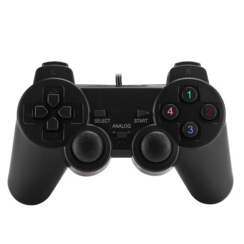 Console de Jeu Filaire USB Portable Manette de Jeu Contrôleur de Jeu Noir