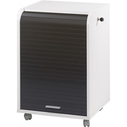 Caisson de Bureau Blanc Bicolore - Coloris: Noir