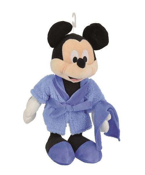 Mickey en peignoir bleu 25 cm - peluche disney