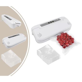 Leogreen Machine De Mise Sous Vide Machine A Emballage Alimentaire Blanc Avec 50 Sacs Puissance Electrique 150 W Achat Prix Fnac