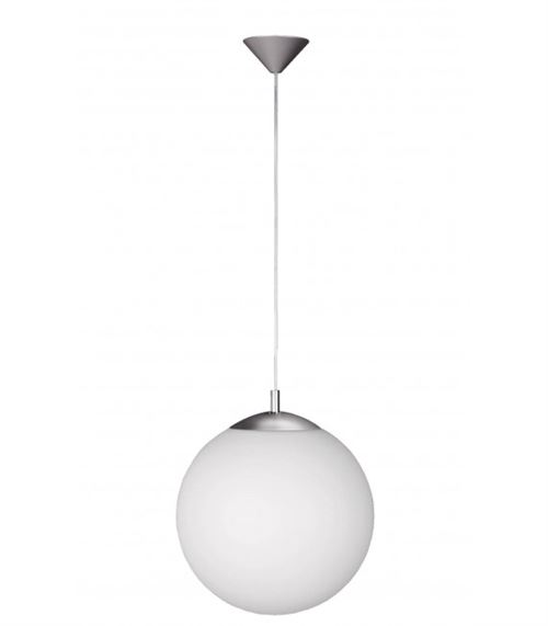 Suspension POINT nickel mat 1 ampoule largeur 35 Cm