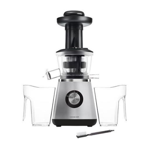 Sencor ssj 4041bk extracteur de jus - réservoirs 0,8l - 60 tours min - inox