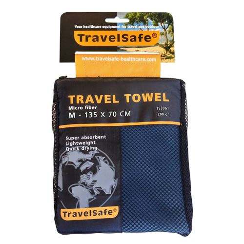 Travelsafe Microfiber reishanddoek TS3061 koningsblauw maat M