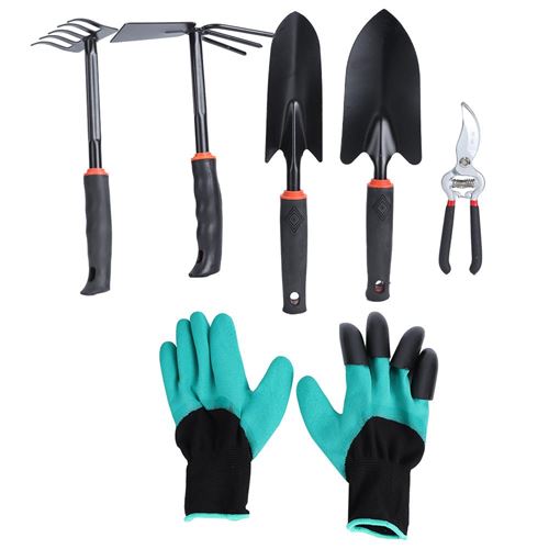 Générique Outils De Jardinage 6Pcs Avec Gants - Image 1