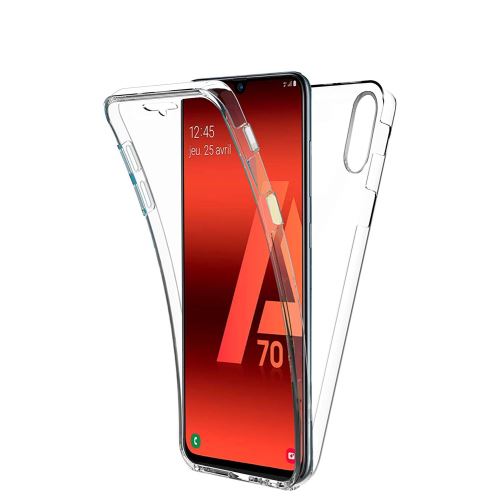 Coque pour Samsung Galaxy A70 - Protection Gel TPU Silicone Intégrale Transparent 2 Parties Avant Arrière Emboitable Phonillico®