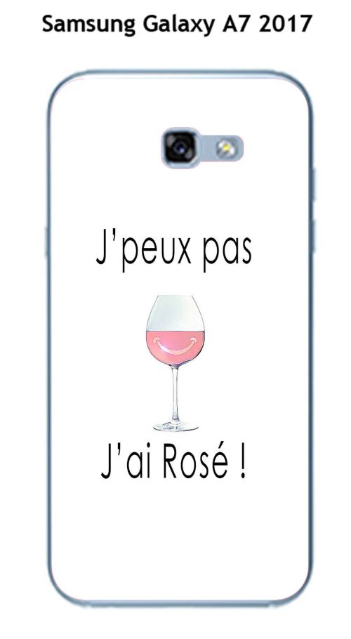 Coque TPU gel souple Samsung Galaxy A7 - 2017 design J'peux pas j'ai rosé