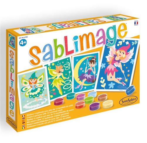 Kit créatif SentoSphère Sablimage Fées 4 tableaux