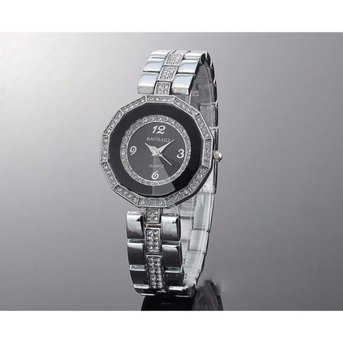 Montre Femme Quartz Alliage Rhinestone Noir