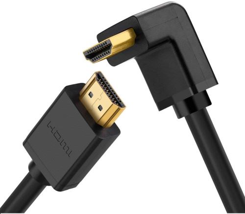 Câble HDMI 4K 60Hz Coudé 90 Degrés Cordon HDMI Ultra HD Supporte HDR, Ethernet 18Gbps, 3D, ARC, 3m