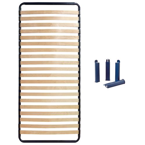 ALTOLATTES - Pack Sommier 20 Lattes 80x190cm + Pieds bleus - Altobuy