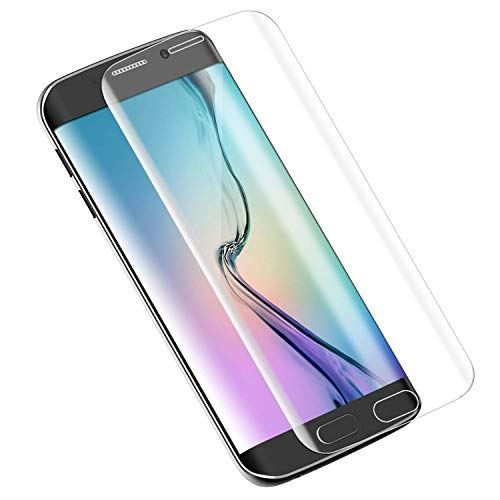 Samsung Galaxy S6 Edge Protecteur D'écran, Lanhiem Verre Trempé Protecteur [e à Vie] [Couverture Complète] Anti Rayures pour Samsung Galaxy S6 Edge, Transparent