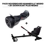 Pack Hoverboard 8.5; Hummer Black+ Hoverkart Zwart met Bluetooth-tas en afstandsbediening