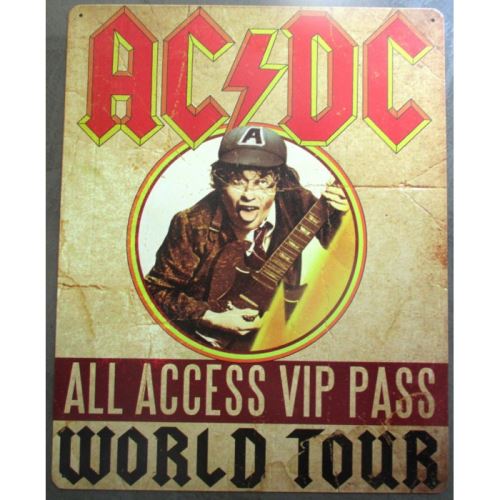 plaque acdc world tour groupe hard rock 40cm tole deco fan musique