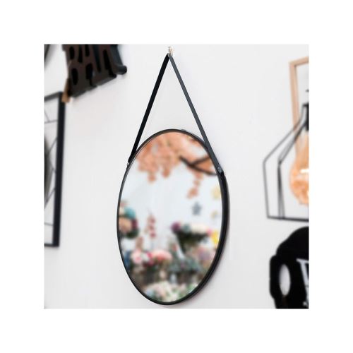 miroir suspendu noir 111836
