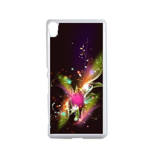 Coque Décor Abstrait Feuille Arabesque Compatible Sony Xperia Performance Transparent