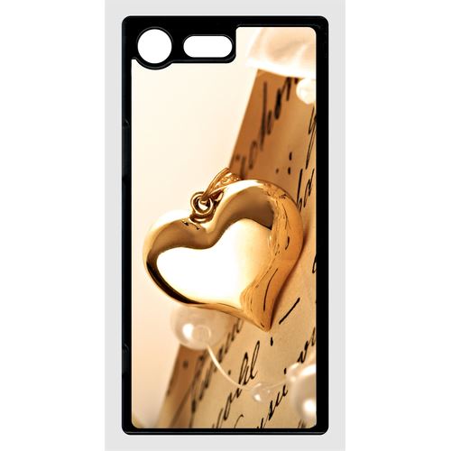 Coque Sony Xperia Xz Premium Coeur D'or Sur Livre