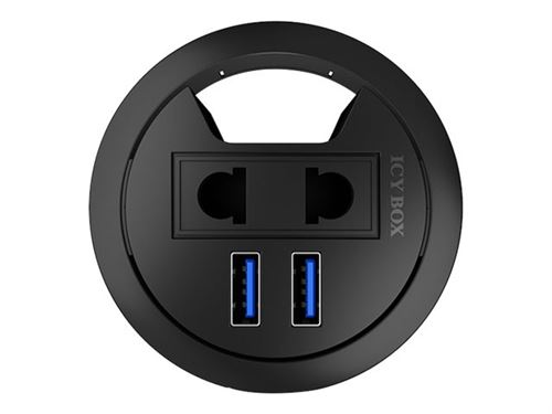 Icy box ib-hub2201 usb 3.0 (3.1 gen 1) type-a 5000mbit s noir hub & concentrateur (60365)