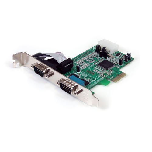 StarTech.com 2-poort Native PCI Express RS232 Seriële Kaart met 16550 UART - seriële adapter