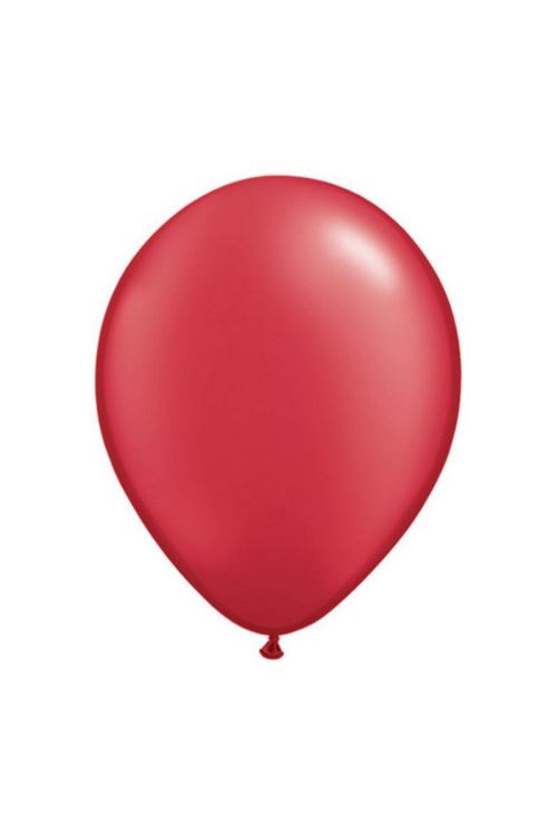 Sachet De 25 Ballons Rouge Rubis Radiant Pearl 11 Qualatex© - Rouge - 11 / 28 cm de diamètre