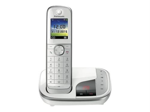 Panasonic KX-TGJ320GW - Téléphone sans fil - système de répondeur avec ID d appelant - DECT - blanc