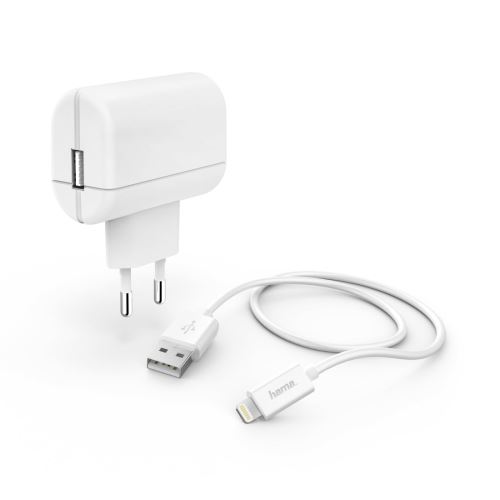 Kit charge secteur, Lightning, 2,4 A, blanc