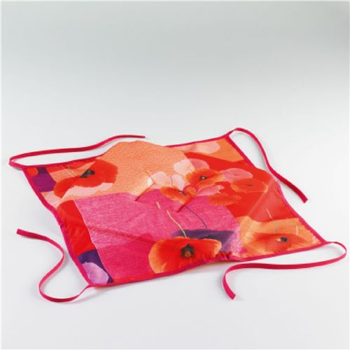 Coussin galette de chaise assise 36 x 36 cm rouge lucia