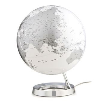 Globe terrestre iGlobe lumineux Chrome métal