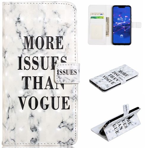 Etui en PU Décoration par points lumineux plus de questions que la mode pour votre Huawei Mate 20 Lite
