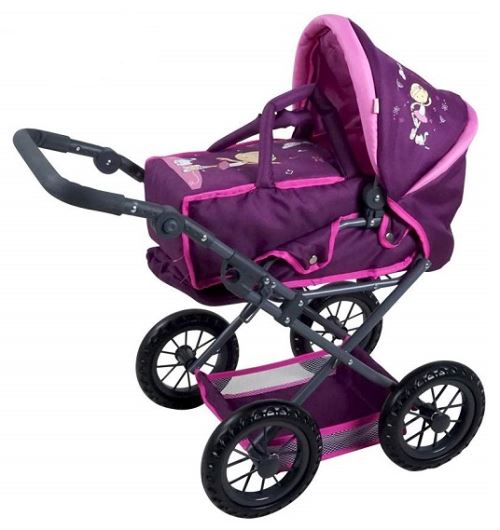 Landau poussette + sac a langer nici clara danseuse - combi poupon / poupee - guidon 34-62cm