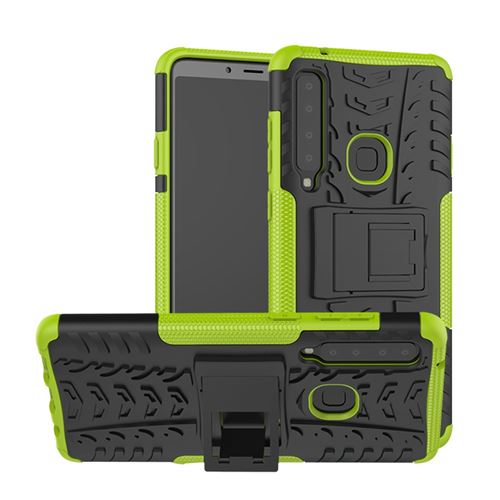 Coque en TPU cool pneu hybride vert pour votre Samsung Galaxy A9 (2018)/A9 Star Pro/A9s