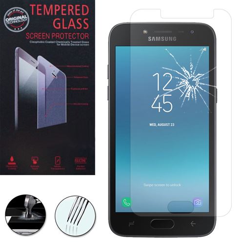 1 Film Vitre Verre Trempé de protection d'écran pour Samsung Galaxy J2 Pro (2018) SM-J250F/ Grand Prime Pro (2018) 5.0 - TRANSPARENT