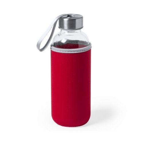 Bouteille en Verre avec Étui en Néoprène (420 ml) 145513 - Blanc
