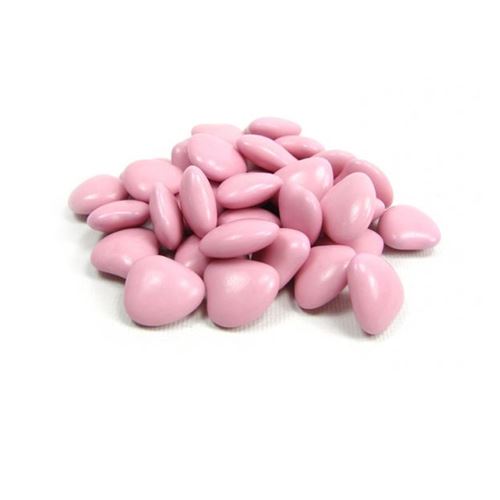 dragées petits coeurs roses au chocolat 250 g - COEURROSE