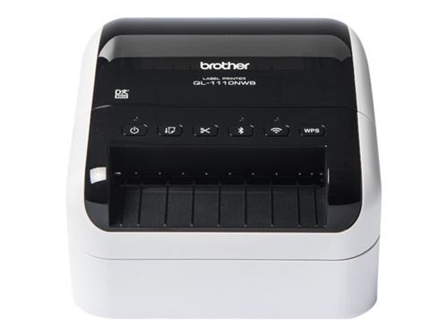 Brother QL-1110NWB - Imprimante d'étiquettes - thermique direct - Rouleau (10,36 cm) - 300 x 300 ppp - jusqu'à 110 mm/sec - USB 2.0, Bluetooth 2.1 EDR - outil de coupe