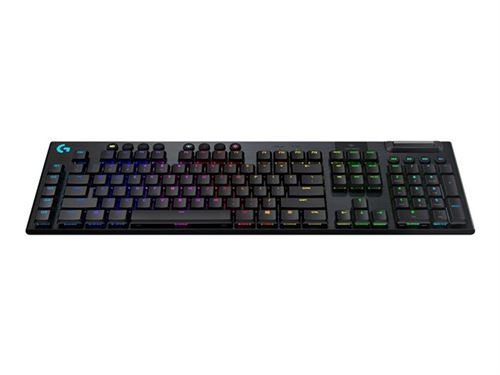 Logitech Gaming G915 - Clavier - backlit - USB, Bluetooth, 2.4 GHz - QWERTY - Espagnol - commutateur : GL Tactile - noir