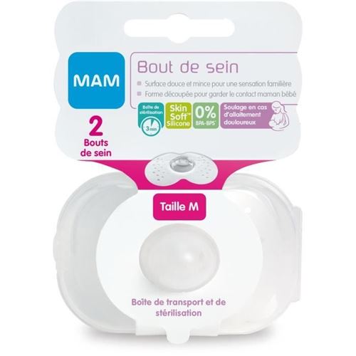Bout de sein Taille M - Silicone - Bte stérilisation X2