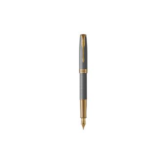 PARKER Sonnet Stylo plume, argent ciselé, Plume fine 18 carats, Coffret cadeau - 1