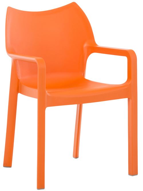 Chaise design Diva capacité de charge max 160 kg , Orange