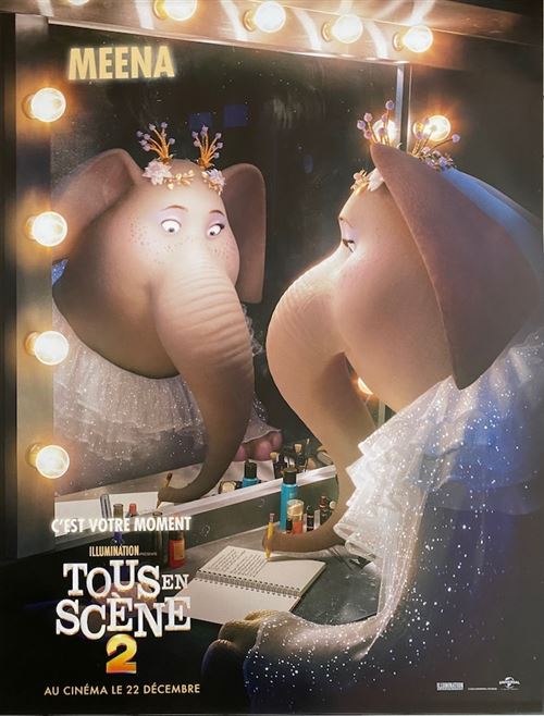 Affiche de Cinéma Originale - Tous En Scène 2 - Meena - 118x158cm État correct - N/A reconditionné disponible sur Fnac