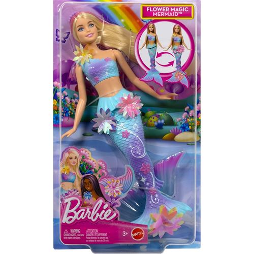 Poupée Barbie Sirène Fleurs Magiques Blonde