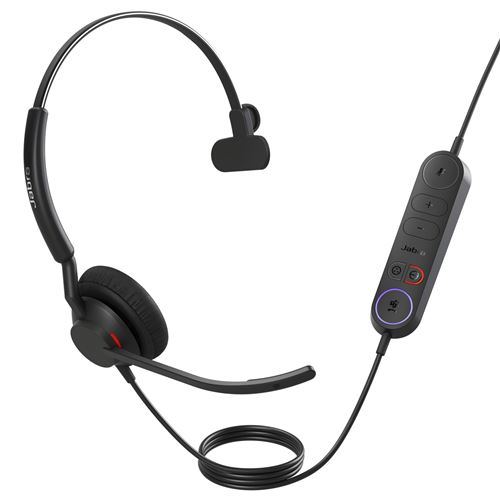 Jabra Engage 40 Casque Avec fil Arceau Bureau/Centre d'appels USB Type-A Bluetooth Noir - Neuf
