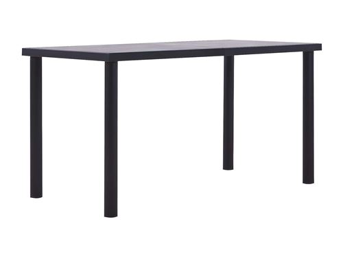 vidaXL Table de salle à manger Noir et gris béton 140x70x75 cm MDF