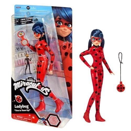 Non Communiqué Multicolore Miraculous Ladybug - Poupée Mannequin 26 Cm - Ladybug Avec Son Téléphone - Nouveau Costume Effet Vinyle - P50028