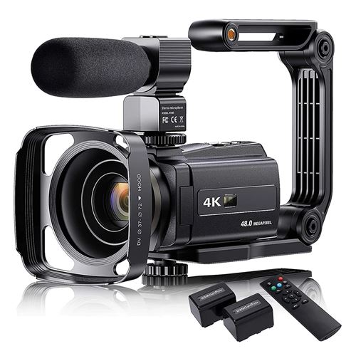 YONIS - Caméscope Vidéo - 4K - 48MP - Zoom 16x - Vision Nocturne - Noir - Image 3