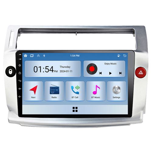 Autoradio RoverOne® Bluetooth CarPlay 2 Din 6Go RAM 128Go ROM pour Citroen C4 C-Triomphe C-Quatre 2004-2014