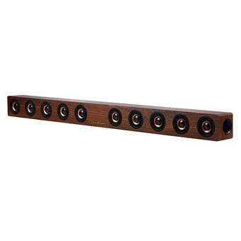 Barre De Son Bluetooth 40W En Bois Avec Télécommande Support Micro SD AUX Optique U Disk Marron YONIS - 1
